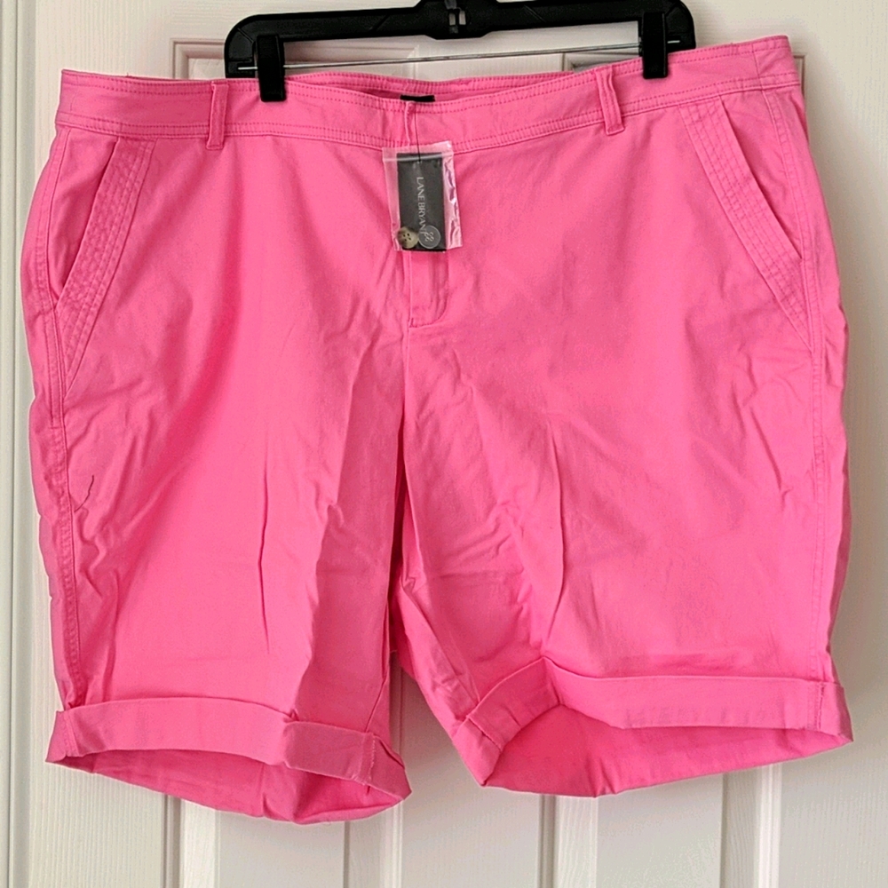 NWT Lane Bryant Pink Bermuda shorts Size 22